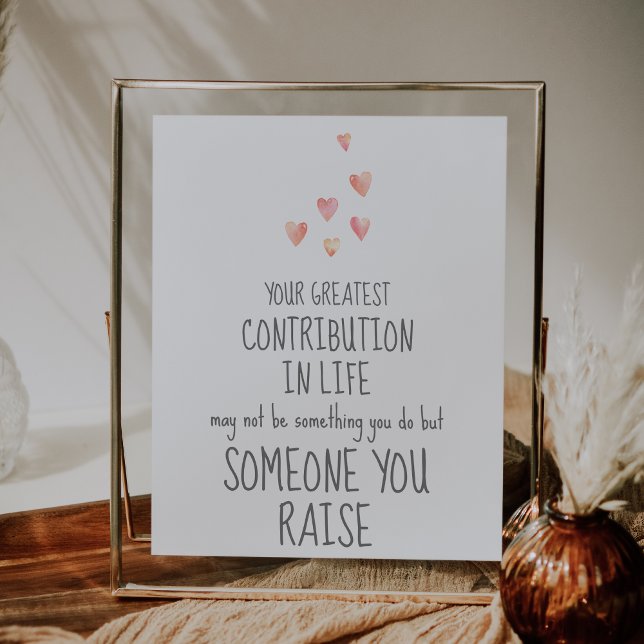 Bester Beitrag von Watercolor Hearts Girl Baby Poster (Watercolor Hearts Girl Baby Greatest Contribution Poster)