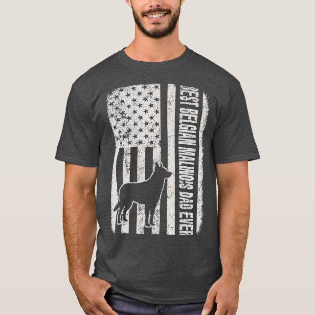Bester belgischer Malinois-Vater je amerikanische  T-Shirt (Vorderseite)