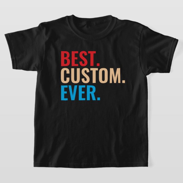 Bester benutzerdefinierter, Vintager Retro-Text T-Shirt (Ablage )