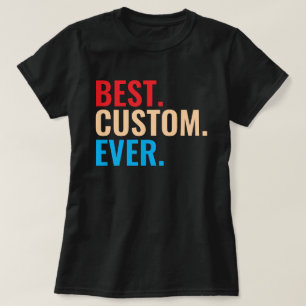 Bester benutzerdefinierter, Vintager Retro-Text T-Shirt