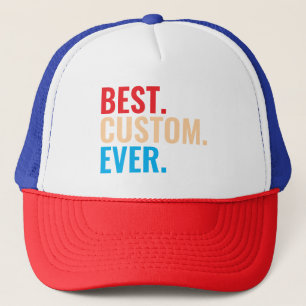Bester benutzerdefinierter, Vintager Retro-Text Truckerkappe