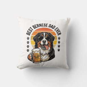 Bester Berner Vater Aller Zeiten Vintage-Hund-Bier Kissen