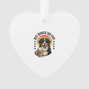 Bester Berner Vater Aller Zeiten Vintage-Hund-Bier Ornament