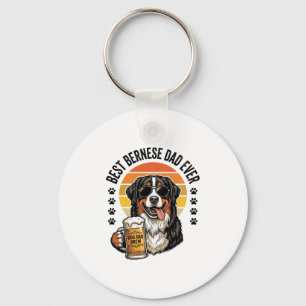 Bester Berner Vater Aller Zeiten Vintage-Hund-Bier Schlüsselanhänger