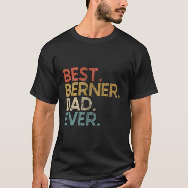 Bester Berner Vater Ever - Bernese Hundeliebhaber  T-Shirt (Vorderseite)