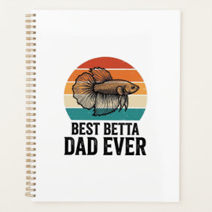 Bester Betta-Vater Aller Zeiten Vintage-Fischdesig Planer