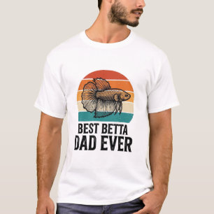 Bester Betta-Vater Aller Zeiten Vintage-Fischdesig T-Shirt