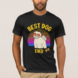 Bester Bichon Frisé Dog je Retro T-Shirt