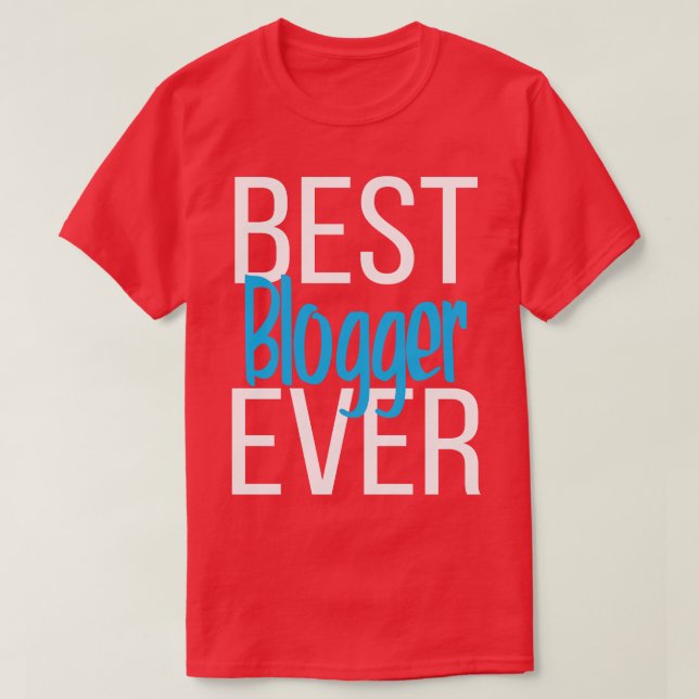 Bester Blogger je 3 T-Shirt (Design vorne)