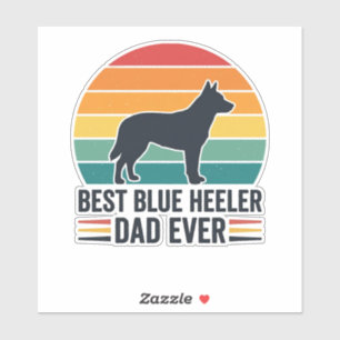 Bester Blue Heeler Vater Aller Zeiten Vintage Hund Aufkleber