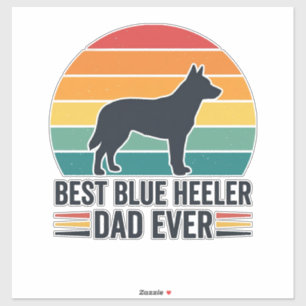 Bester Blue Heeler Vater Aller Zeiten Vintage Hund Aufkleber