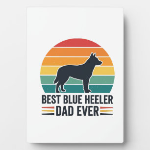 Bester Blue Heeler Vater Aller Zeiten Vintage Hund Fotoplatte
