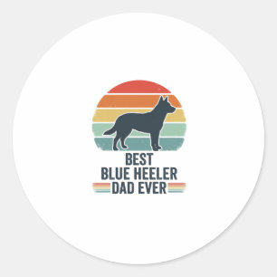 Bester Blue Heeler Vater Aller Zeiten Vintage Hund Runder Aufkleber