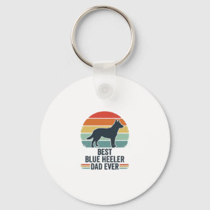 Bester Blue Heeler-Vater überhaupt Vintage-Hund-Sh Schlüsselanhänger