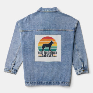 Bester Blue Heeler-Vater überhaupt, Vintage-Hunde- Jeansjacke