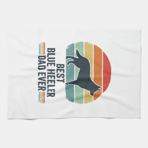 Bester Blue Heeler-Vater überhaupt Vintage-Hunde-S Geschirrtuch
