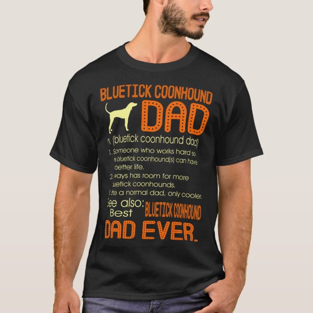 Bester Bluetick Coonhound Vater je Väter Vater's  T-Shirt (Vorderseite)