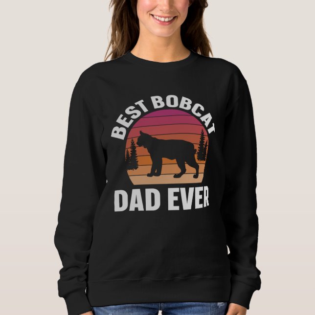 Bester Bobcat-Vater Retro-Tier Sweatshirt (Vorderseite)