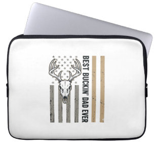 Bester Bockender Vater Hirschjagd Vintage-Shirt-De Laptopschutzhülle