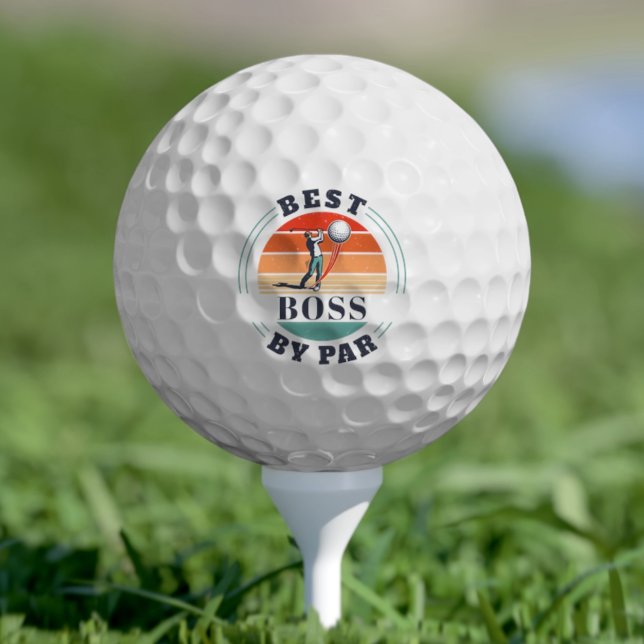 Bester Bogen nach Par Custom Office Manager Retro Golfball (Best Boss By Par Custom Office Manager Retro Golf Balls)
