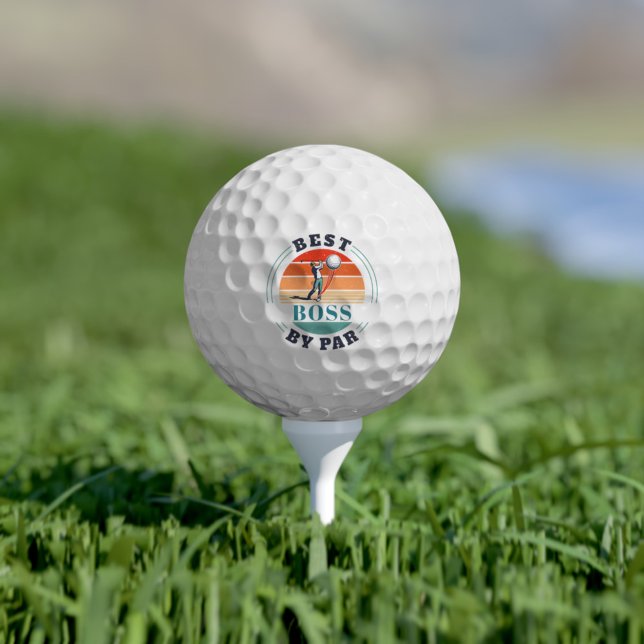 Bester Bogen nach Par Custom Retro Golfball (Retro Best Boss By Par Golf Ball)