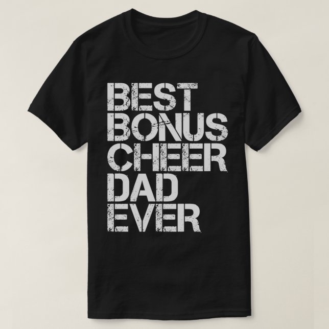 Bester Bonus Cheer Vater je Cheerleader Stepdad Vi T-Shirt (Design vorne)
