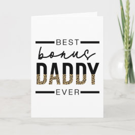 Bester Bonus Daddy je Leopard-Typografie Karte