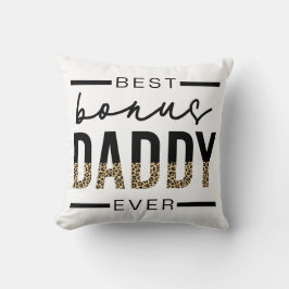 Bester Bonus Daddy je Leopard-Typografie Kissen