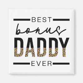 Bester Bonus Daddy je Leopard-Typografie Magnet