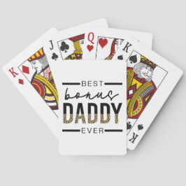 Bester Bonus Daddy je Leopard-Typografie Spielkarten
