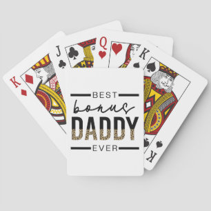 Bester Bonus Daddy je Leopard-Typografie Spielkarten