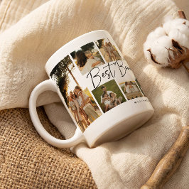 Bester Bonus-Papa 10-Foto-Collage-Andenken Kaffeetasse