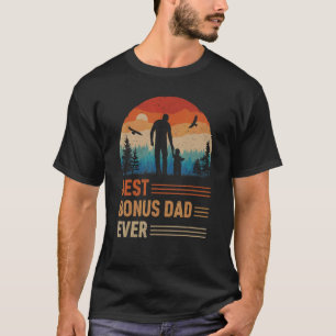 Bester Bonus-Papa Aller Männer Retro Vintage Sonne T-Shirt