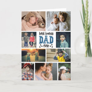 Bester Bonus-Papa Aller Photo Collage Vatertag  Karte