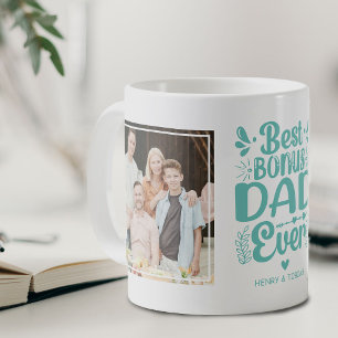 Bester Bonus-Papa Aller Zeiten 2 Foto-Andenken Kaffeetasse