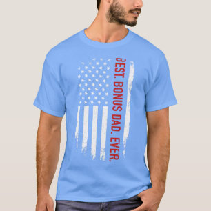 Bester Bonus Papa je mit uns Amerikaner für Väter T-Shirt