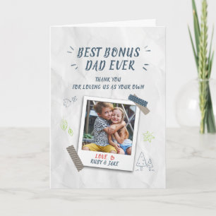 Bester Bonus-Papa Vatertag Stiefvater Benutzerdefi Karte