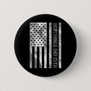Bester Bonus-Vater Aller Zeiten Us Flagge Vintage Button