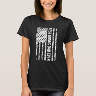 Bester Bonus-Vater für Stepdad American Flag Mens T-Shirt