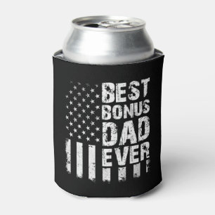 Bester Bonus-Vater je amerikanische Flagge Dosenkühler