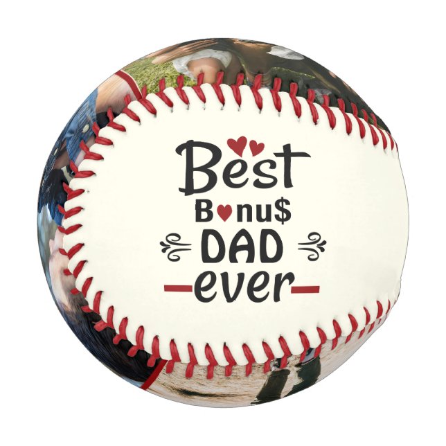 Bester Bonus Vater je Baseball Vater Geschenk (Rückseite Rechts)