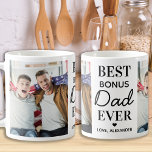 Bester BONUS-VATER je Custom 2 Foto Vatertag Kaffeetasse<br><div class="desc">Überraschen Sie Ihren Bonus Papa oder Step Papa diesen Tag mit einem personalisierten Foto Kaffee Tasse. "Der beste Bonus-VATER aller Zeiten." Personalisieren Sie diese Bonus Papa Tasse mit Lieblings-Fotos, Nachricht und Namen. Besuchen Sie unsere Kollektion für die Tagesgeschenke und die personalisierten Papa-Geschenke. COPYRIGHT © 2020 Judy Burrows, Black Dog Art...</div>