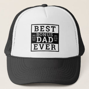 Bester Bonus Vater je Stepdad Vatertag Schwarz Truckerkappe