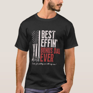 Bester Bonus-Vater Mechaniker Stiefvater USA Fla T-Shirt