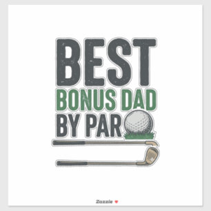 Bester Bonus-Vater von Par Golf-Shirt Design_1 Aufkleber