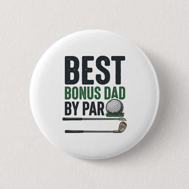 Bester Bonus-Vater von Par Golf-Shirt Design_1 Button (Vorderseite)