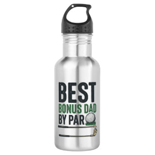 Bester Bonus-Vater von Par Golf-Shirt Design_1 Edelstahlflasche