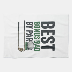 Bester Bonus-Vater von Par Golf-Shirt Design_1 Geschirrtuch