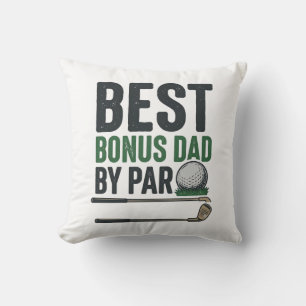 Bester Bonus-Vater von Par Golf-Shirt Design_1 Kissen