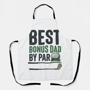 Bester Bonus-Vater von Par Golf-Shirt Design_1 Schürze